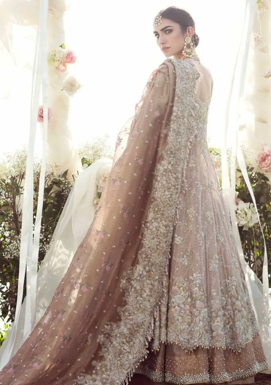 Luxury Asian Rose gold lehenga # B2035