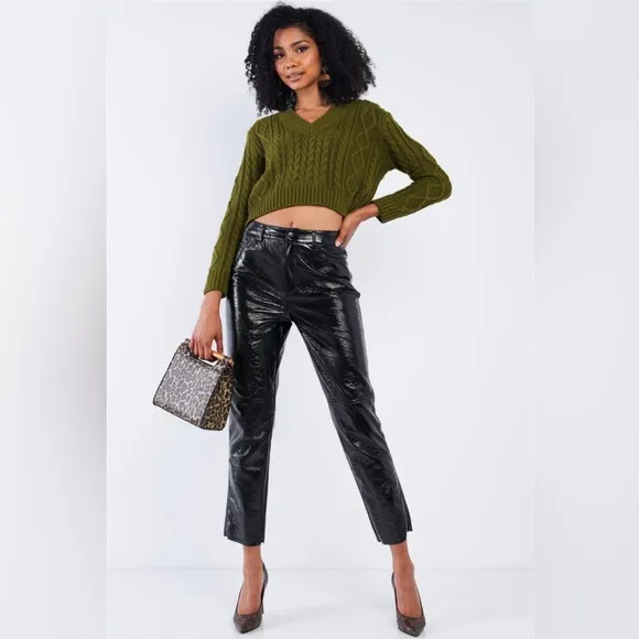 Madewell Chunky Cable Knit Crop Sweater