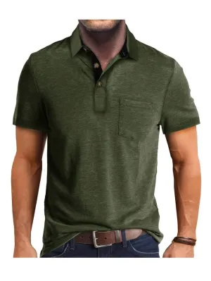 Men’s Polo Shirt – Classic Fit – Chest Pocket – Soft Cotton Blend – Casual Summer Staple