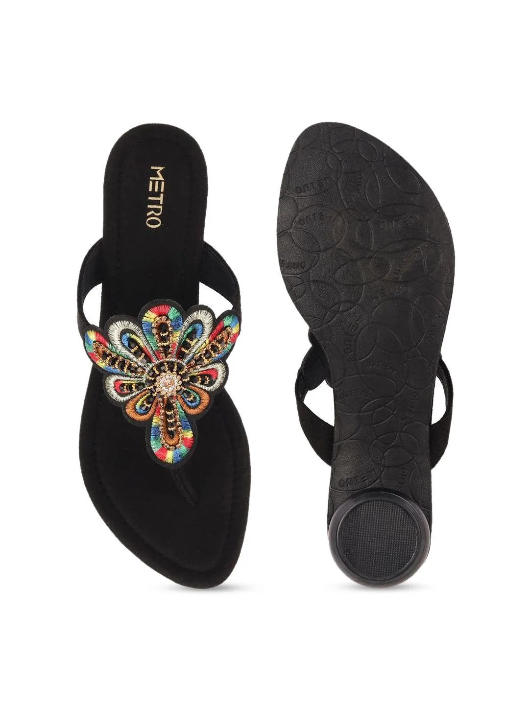 Metro Synthetic Block Heel Sandals