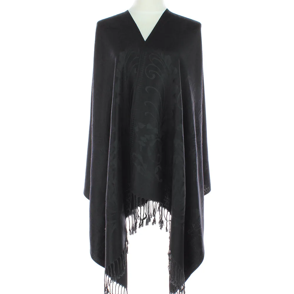 Midnight Floral Pashmina