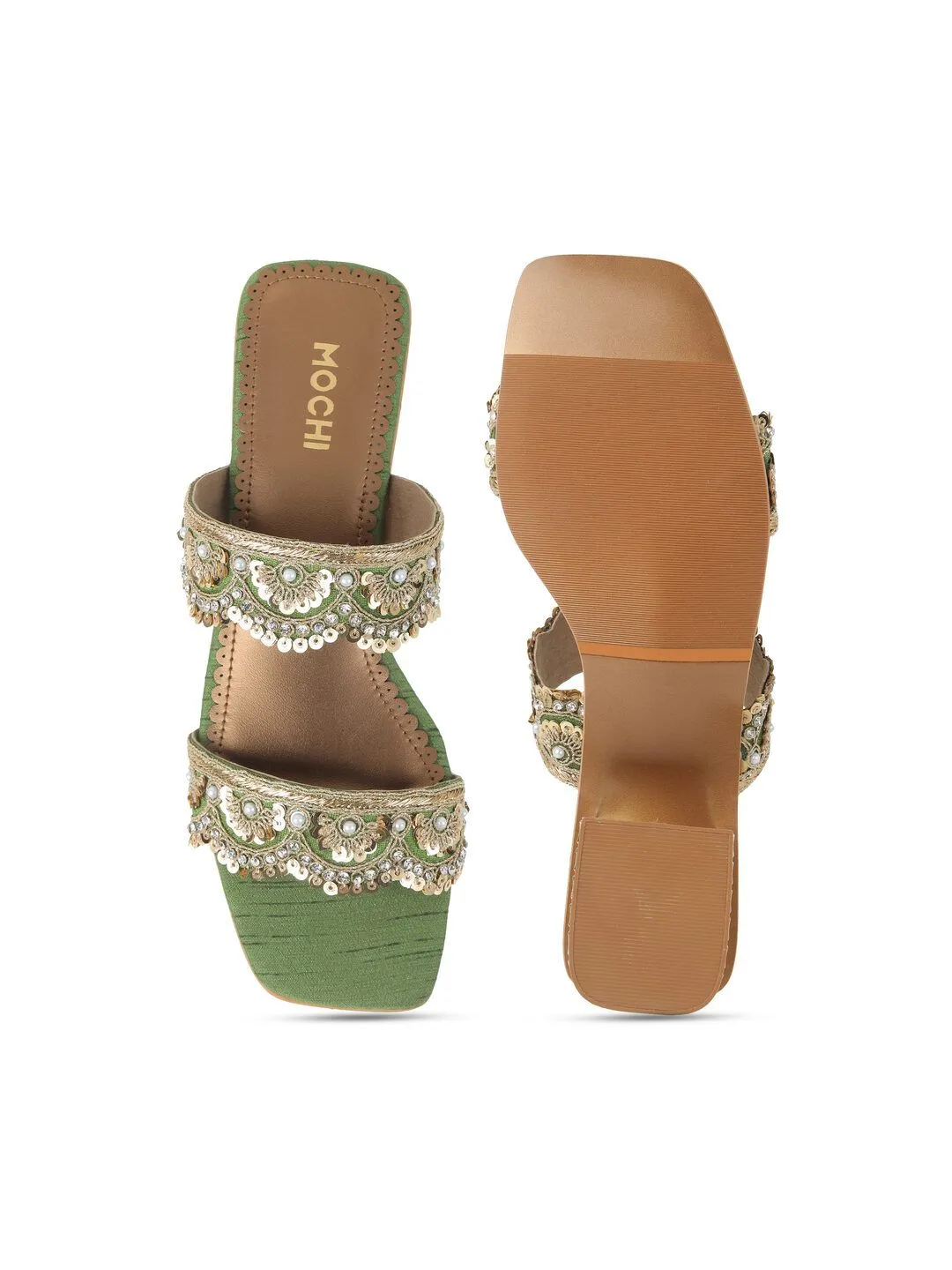 Mochi Block Sandals with Tassels
