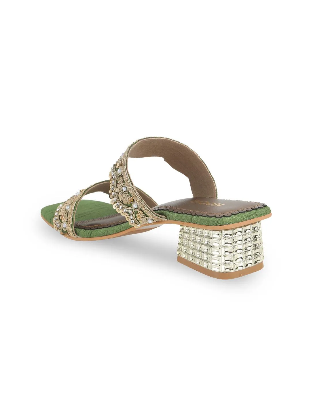 Mochi Block Sandals with Tassels