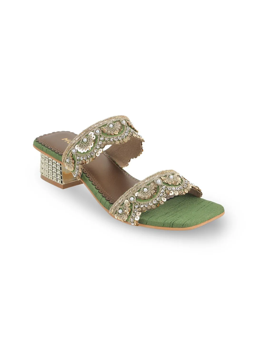 Mochi Block Sandals with Tassels