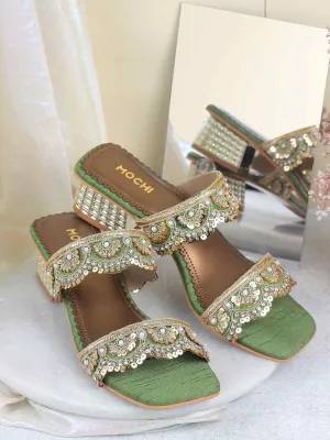 Mochi Block Sandals with Tassels