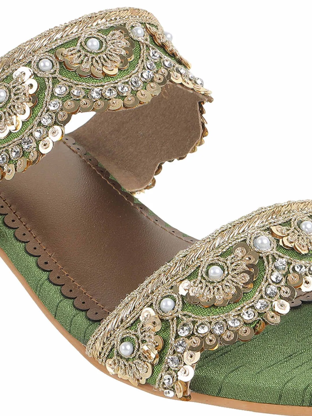 Mochi Block Sandals with Tassels
