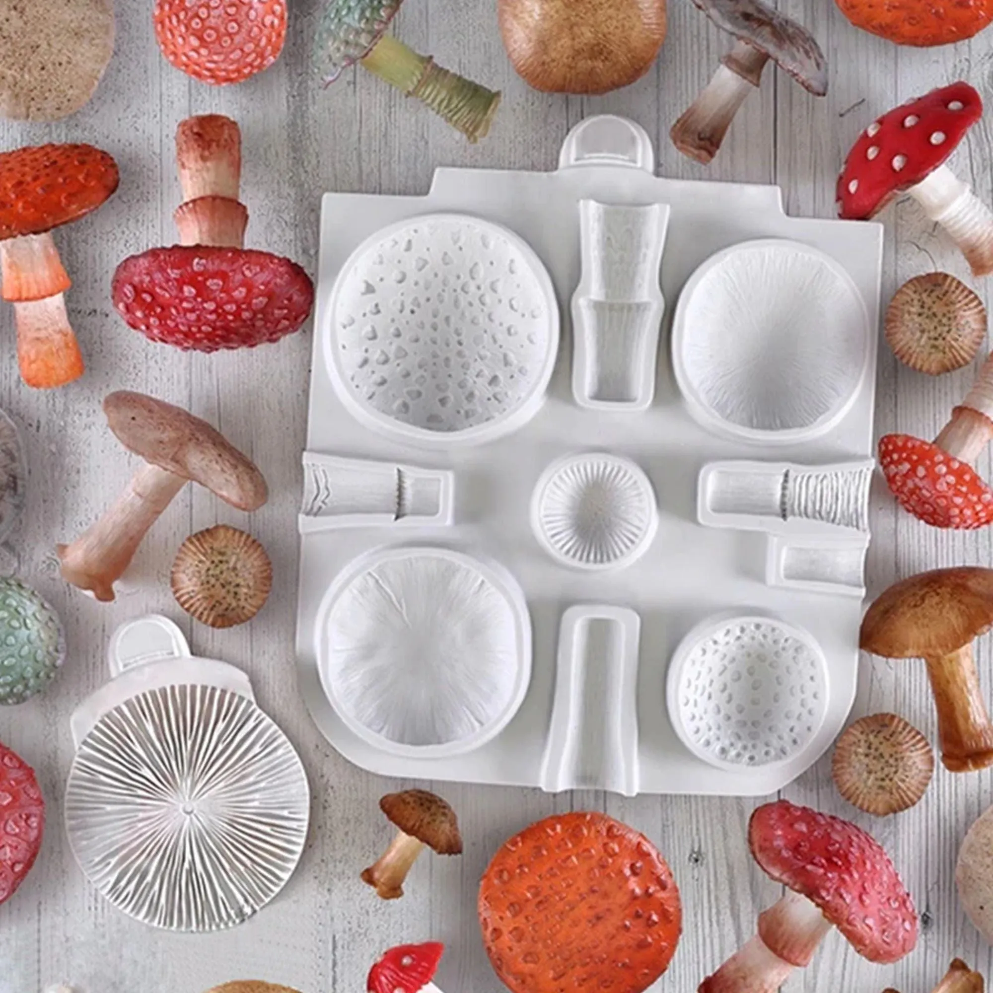 Mushroom Silicone Mold Cake Decorating Tool for Crafts, Resin, Polymer Clay.