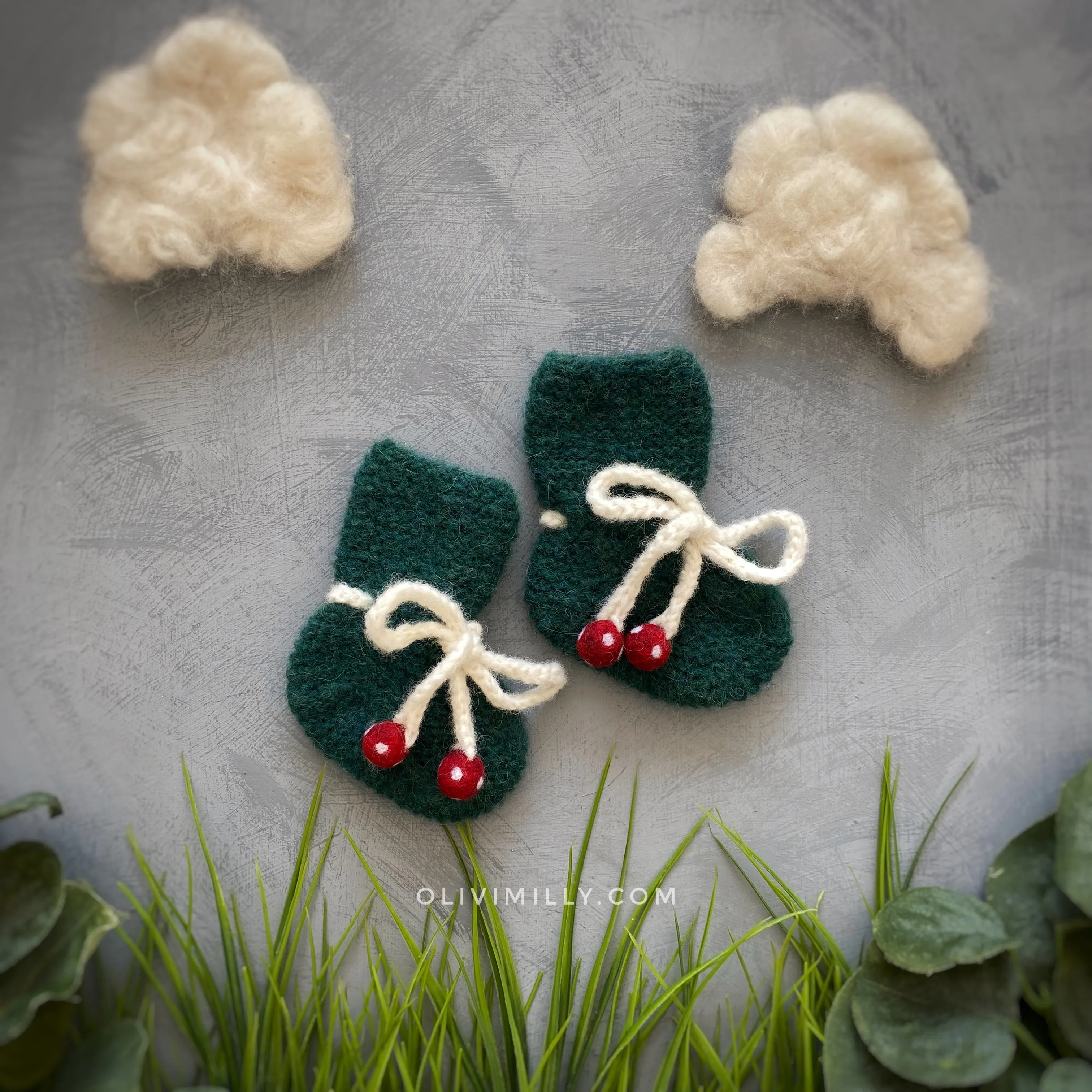 Mushrooms Booties | Emerald