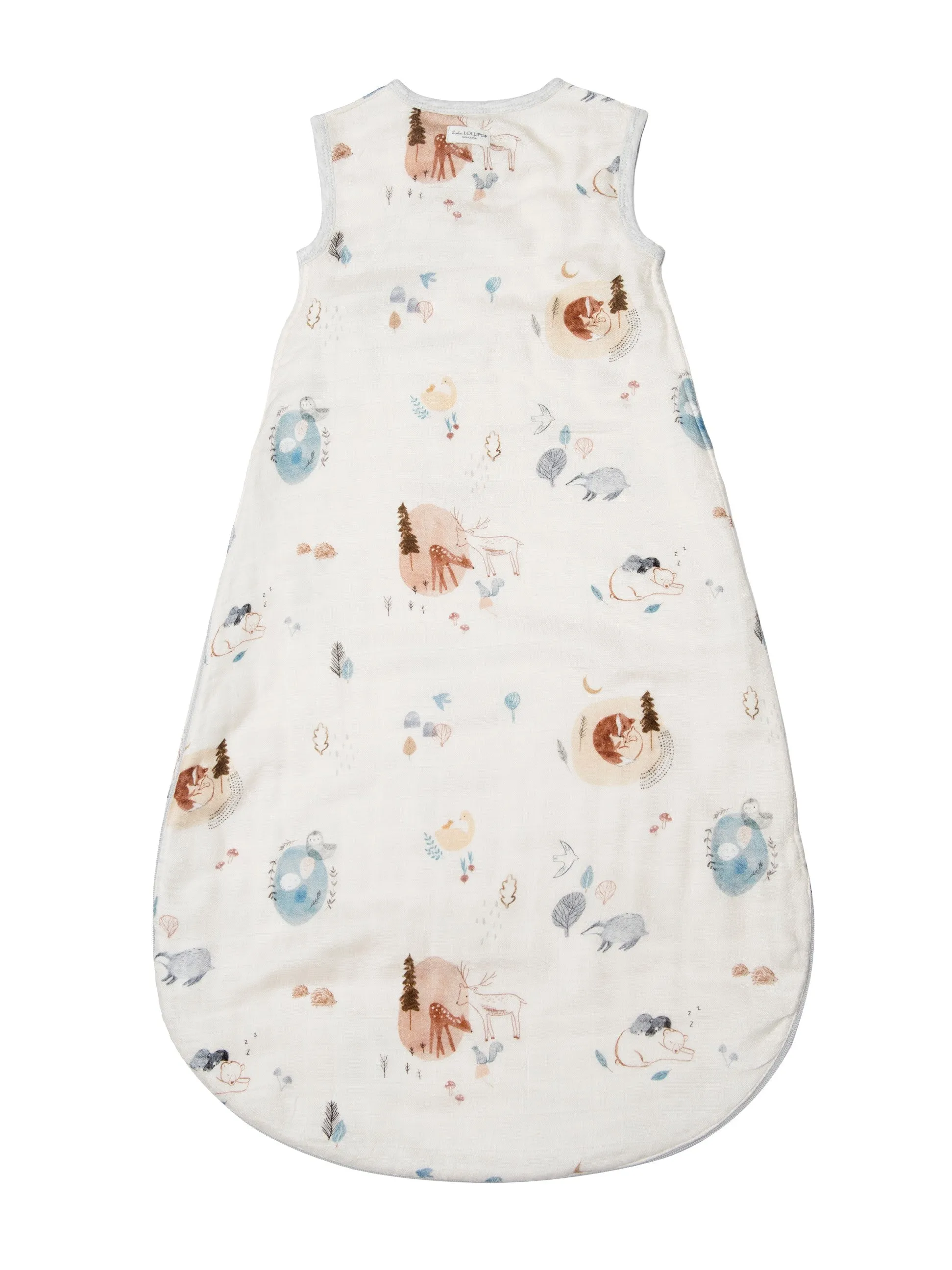 Muslin Lightweight Sleep Bag 0.5 TOG - Cozy Forest