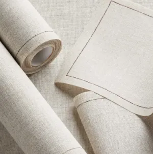Natural Linen Perforated Party Napkins