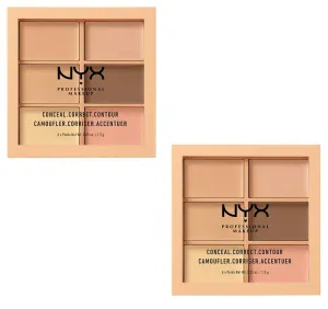Pack of 2 NYX Conceal Correct Contour Palette, Light 3CP01