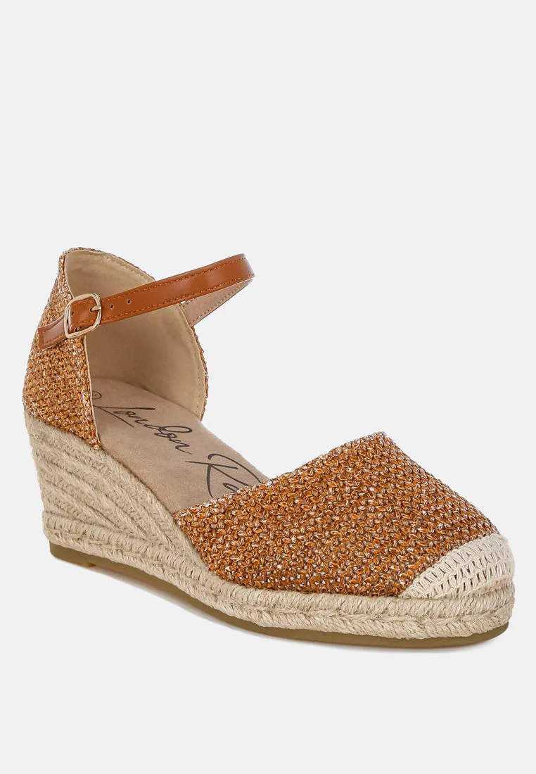 Raffia Woven Wedge Sandals By RUW