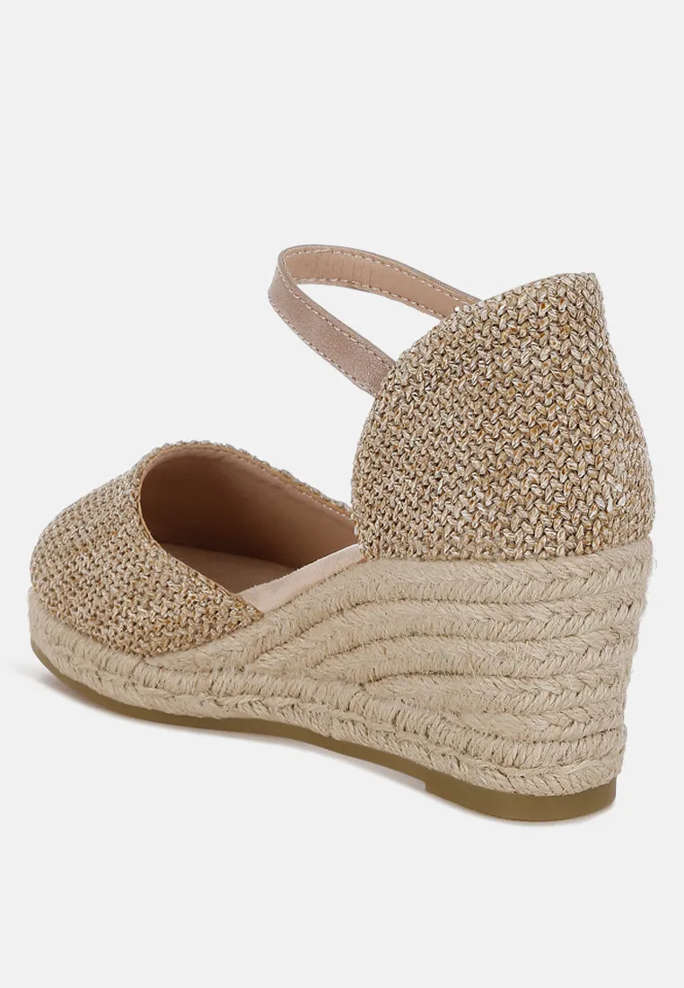 Raffia Woven Wedge Sandals By RUW