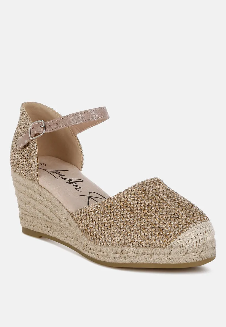 Raffia Woven Wedge Sandals By RUW