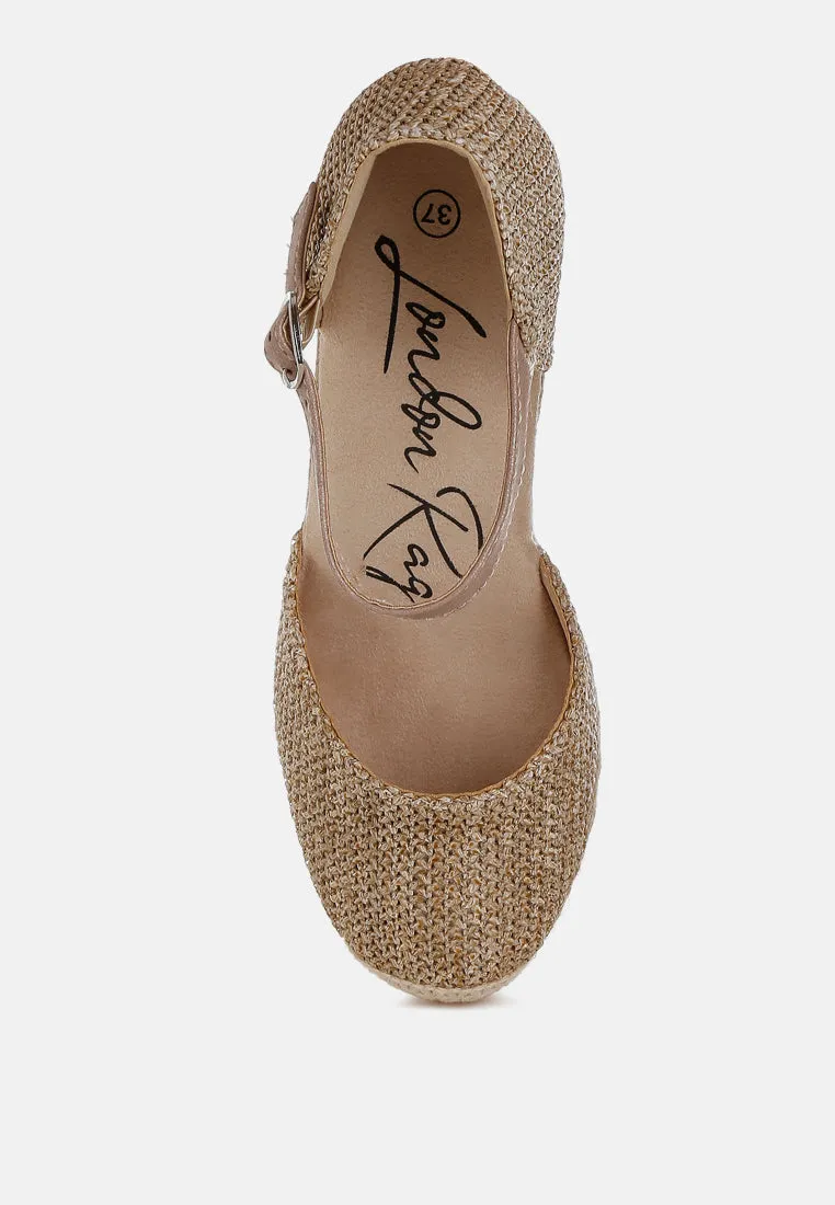 Raffia Woven Wedge Sandals By RUW