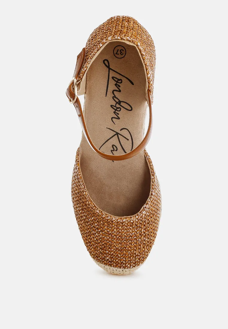 Raffia Woven Wedge Sandals By RUW