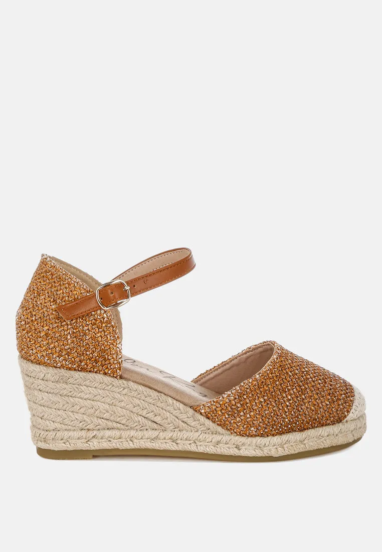 Raffia Woven Wedge Sandals By RUW