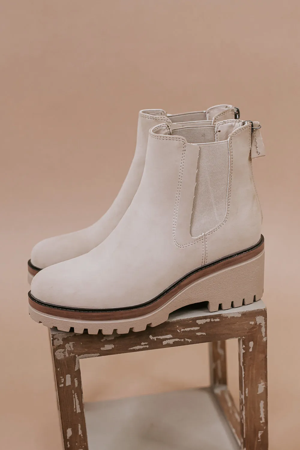 Sefi Platform Booties, Sand