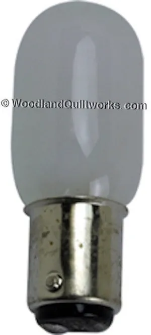 Sewing Machine Bulbs (2) Frosted Push-In 9/32 Base 15 Watt