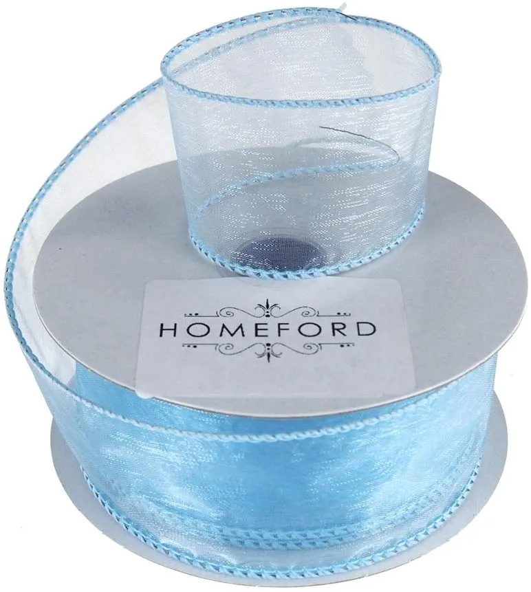 Sheer Organza Wired Edge Ribbon, 1-1/2-inch, 10-yard