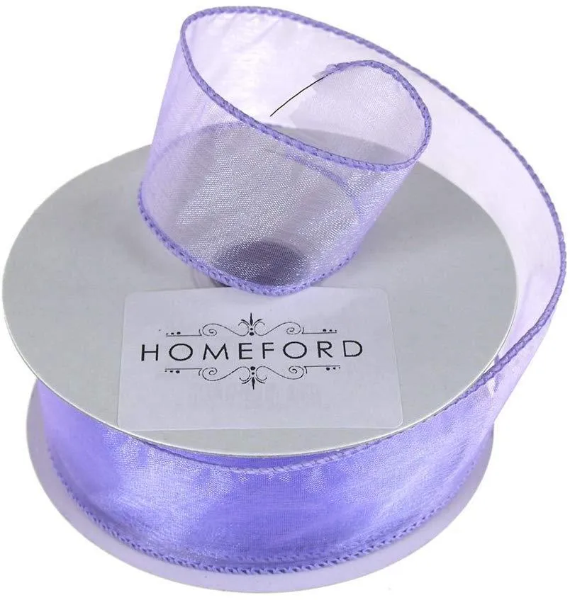 Sheer Organza Wired Edge Ribbon, 1-1/2-inch, 10-yard