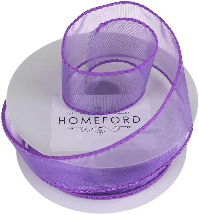 Sheer Organza Wired Edge Ribbon, 1-1/2-inch, 10-yard