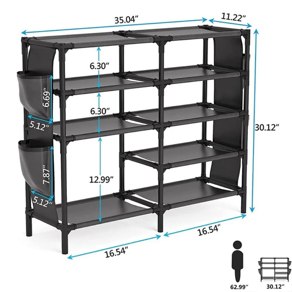 Shoe Rack with Pockets