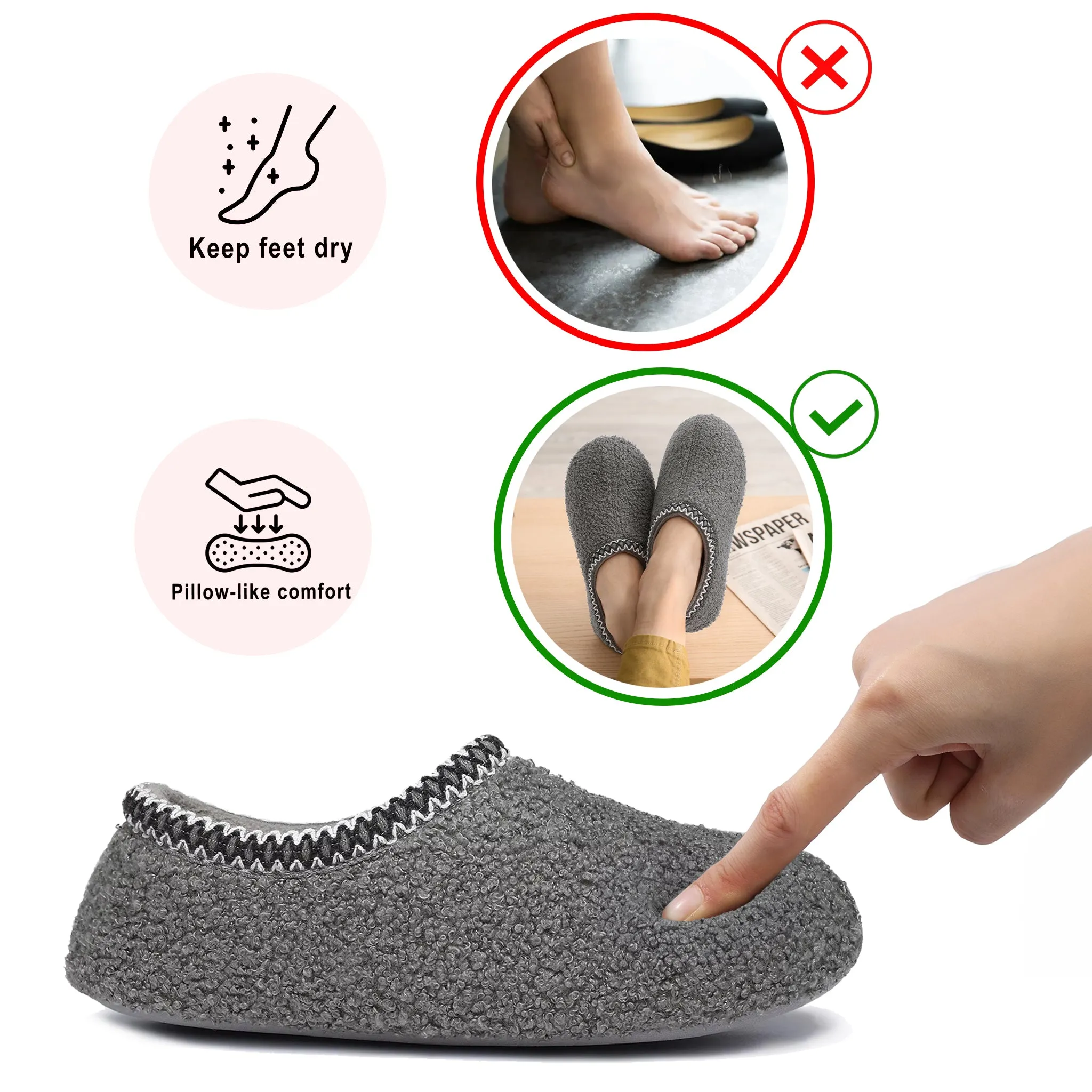 SHOEGEEᵀᴹ Womens Slippers Comfortable Indoor