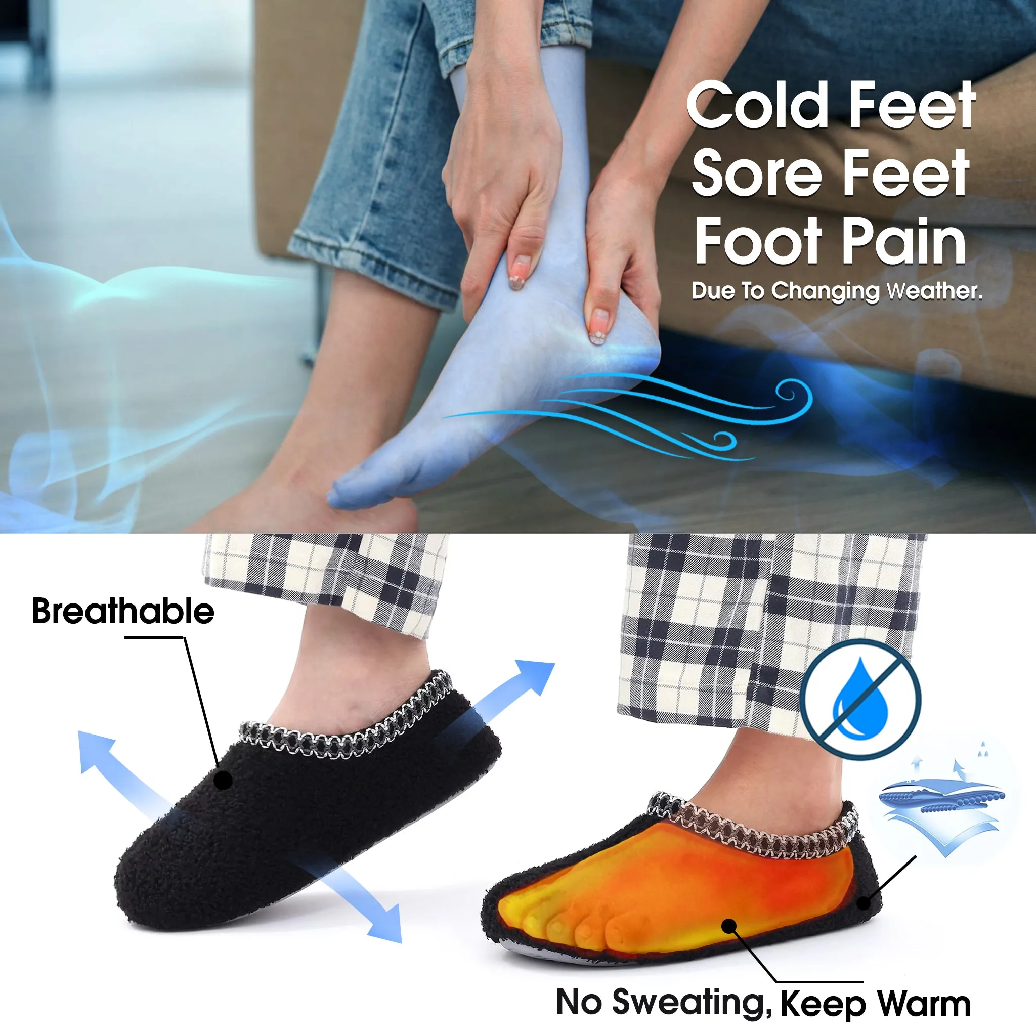 SHOEGEEᵀᴹ Womens Slippers Comfortable Indoor