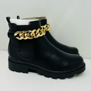 STEVE MADDEN*Black Booties w/Chain ‘Jamuletc’**US 4,5 $75