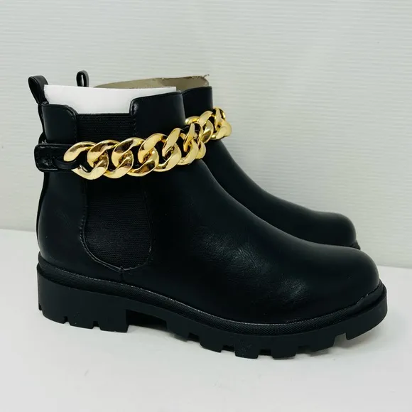 STEVE MADDEN*Black Booties w/Chain ‘Jamuletc’**US 4,5 $75