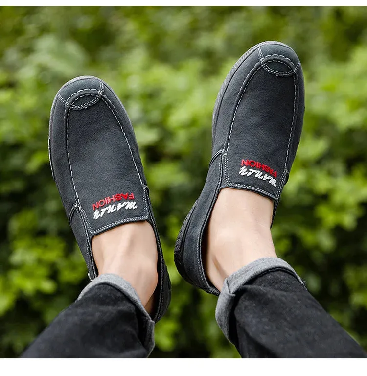 Stylish Men's Canvas Slip-On Sneakers