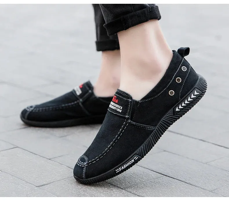 Stylish Men's Canvas Slip-On Sneakers