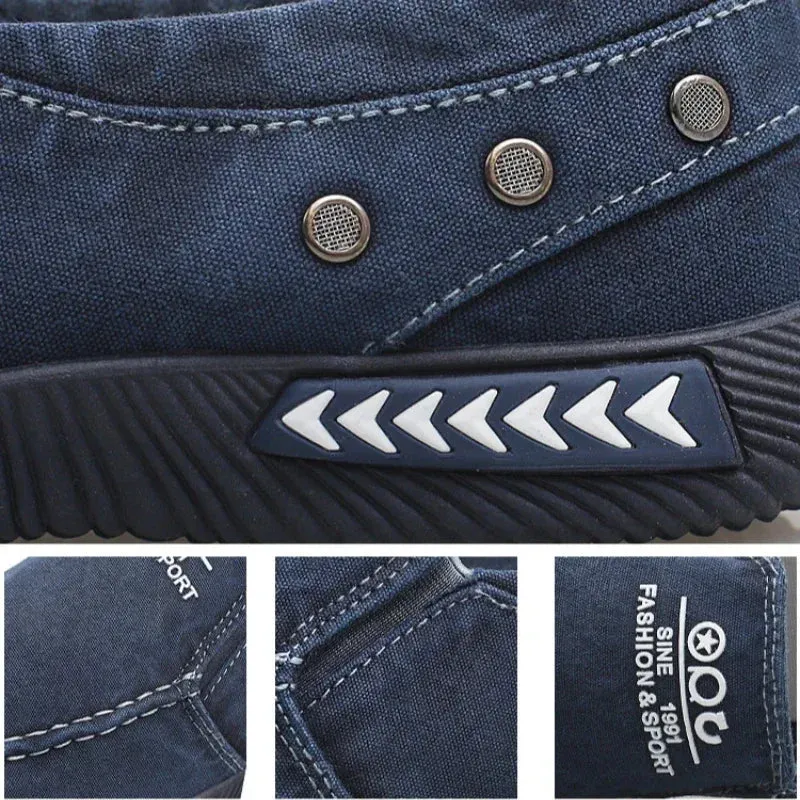 Stylish Men's Canvas Slip-On Sneakers