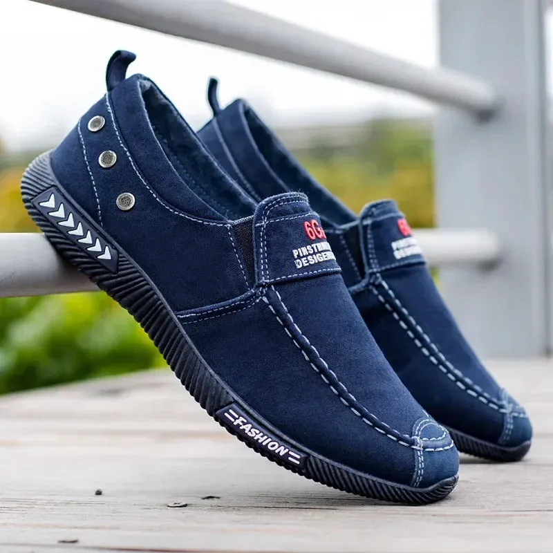 Stylish Men's Canvas Slip-On Sneakers