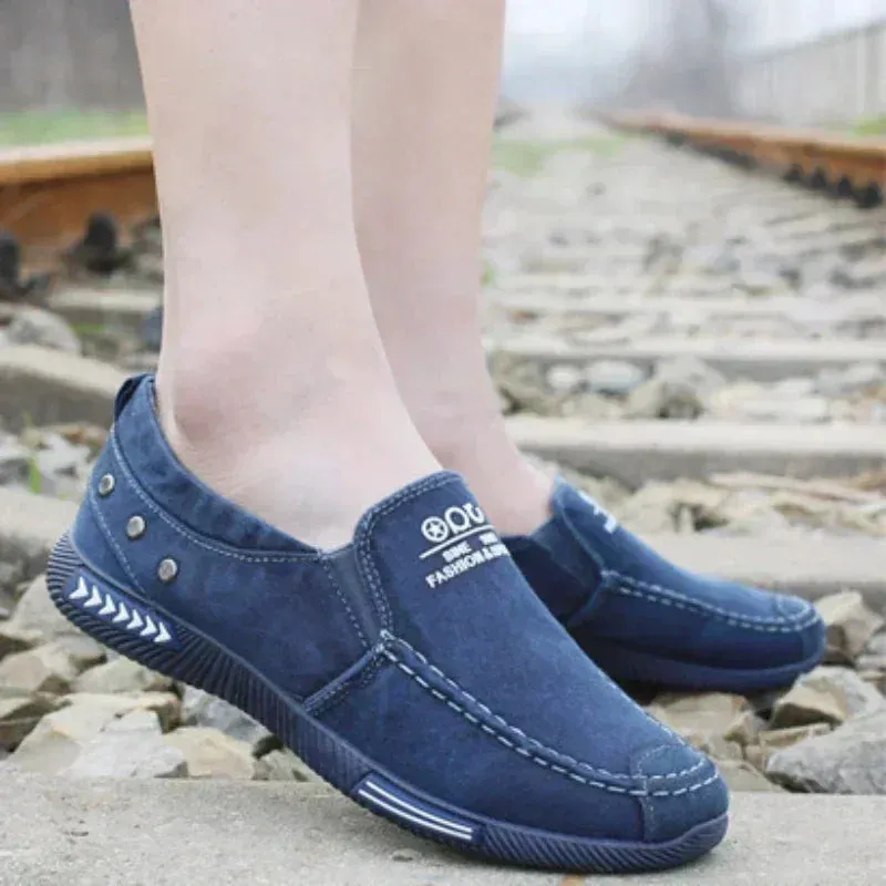 Stylish Men's Canvas Slip-On Sneakers