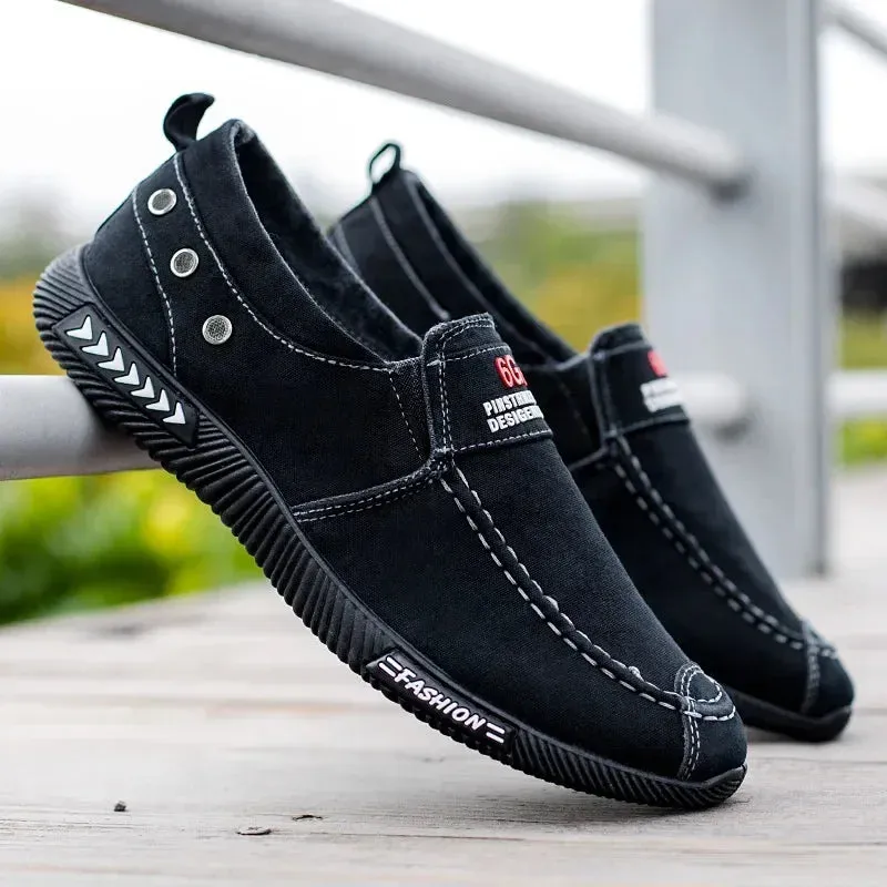 Stylish Men's Canvas Slip-On Sneakers
