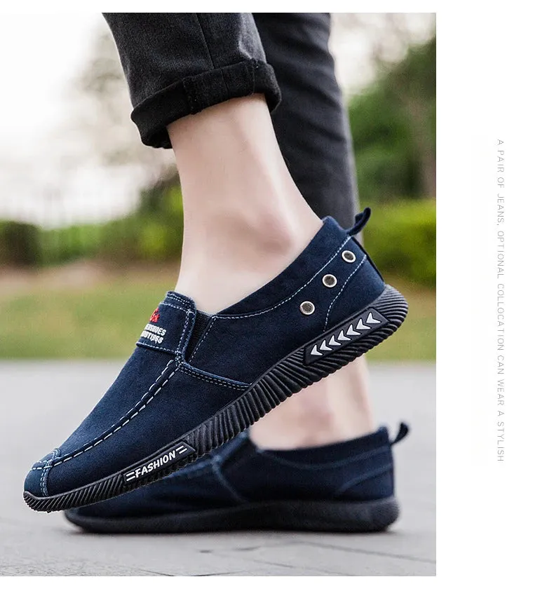 Stylish Men's Canvas Slip-On Sneakers