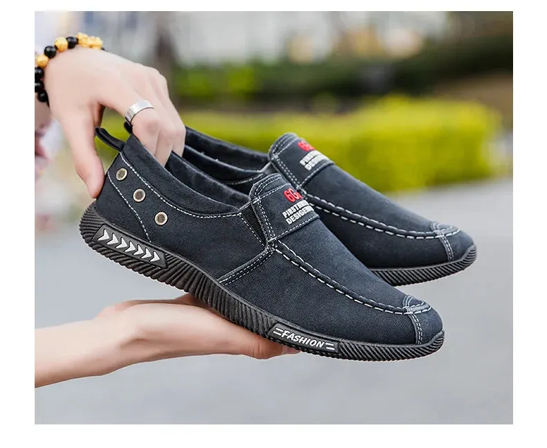 Stylish Men's Canvas Slip-On Sneakers