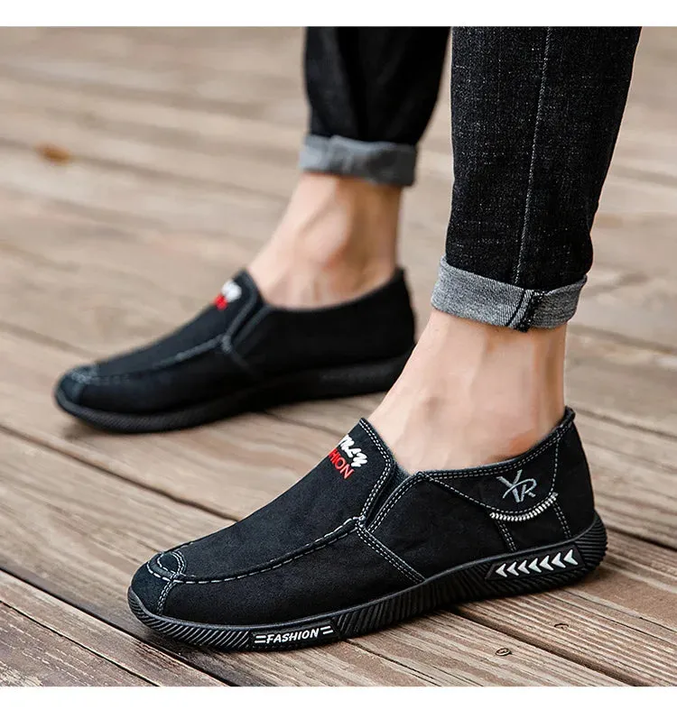 Stylish Men's Canvas Slip-On Sneakers