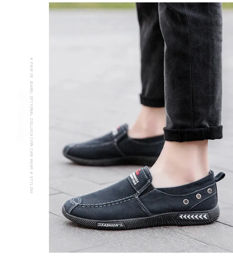 Stylish Men's Canvas Slip-On Sneakers