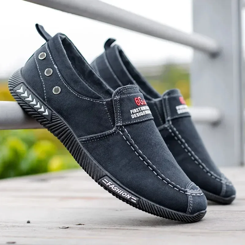 Stylish Men's Canvas Slip-On Sneakers