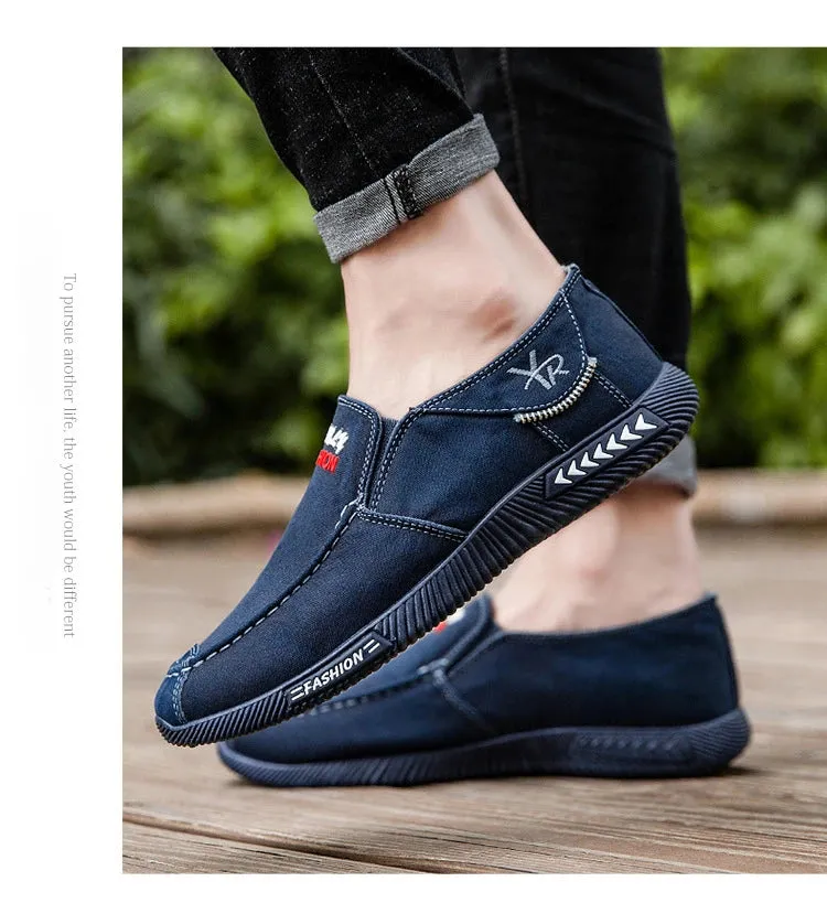 Stylish Men's Canvas Slip-On Sneakers