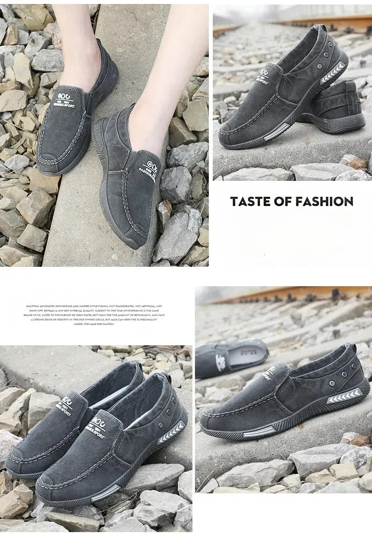 Stylish Men's Canvas Slip-On Sneakers