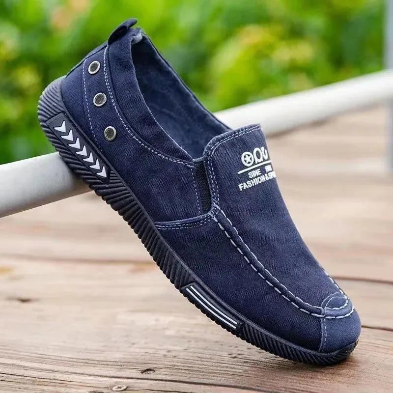 Stylish Men's Canvas Slip-On Sneakers