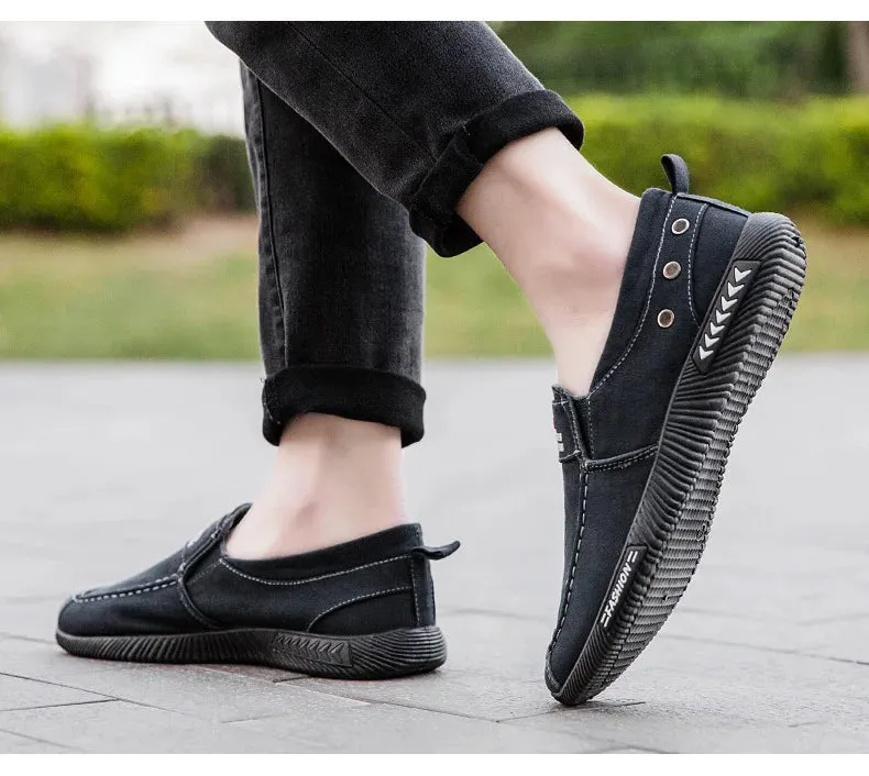 Stylish Men's Canvas Slip-On Sneakers