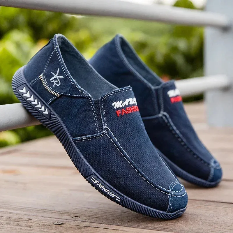 Stylish Men's Canvas Slip-On Sneakers