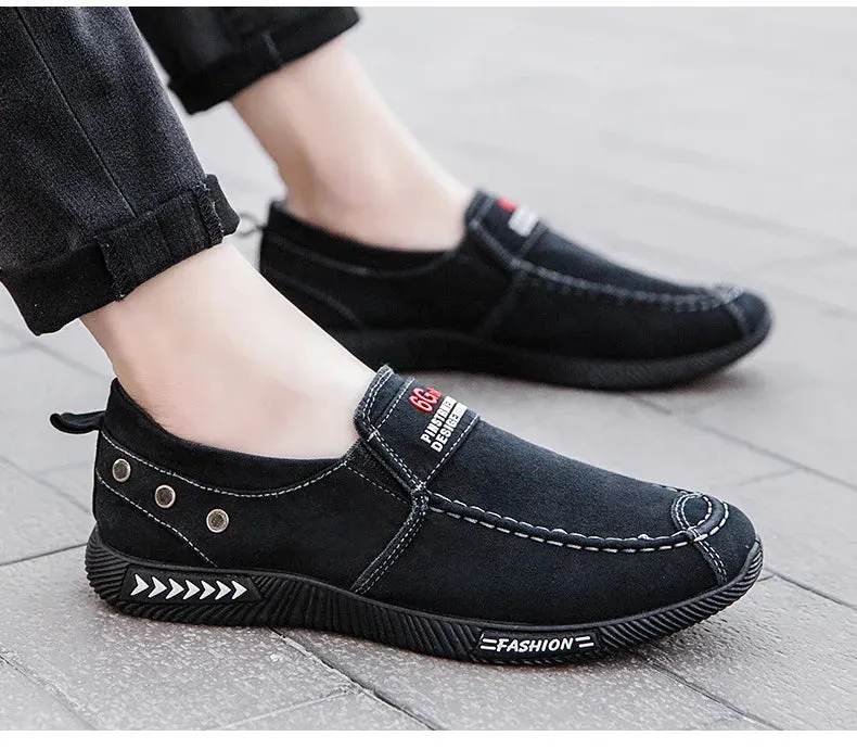 Stylish Men's Canvas Slip-On Sneakers