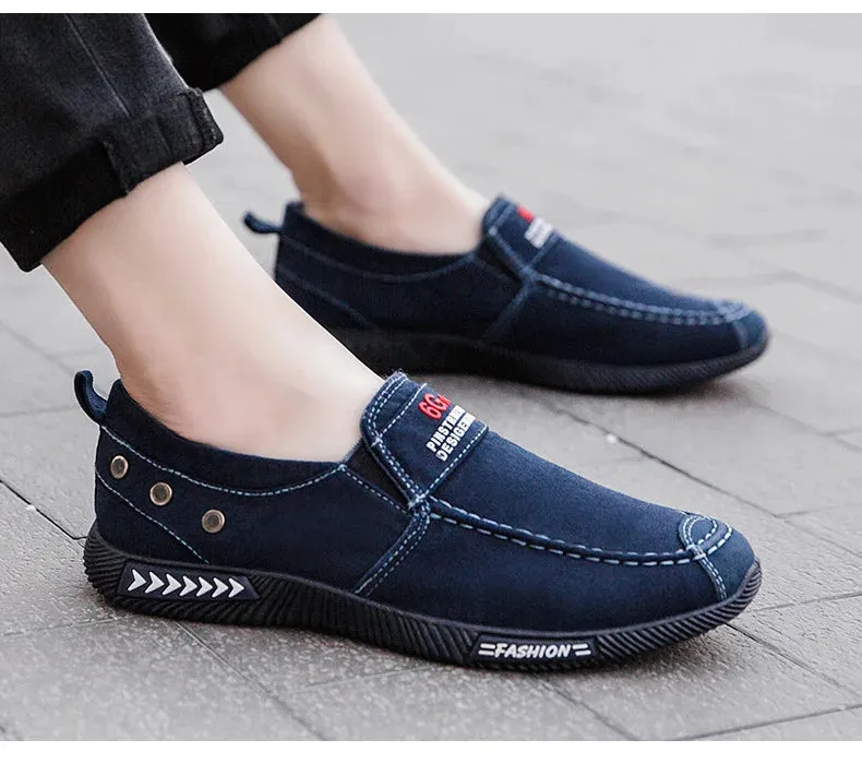 Stylish Men's Canvas Slip-On Sneakers