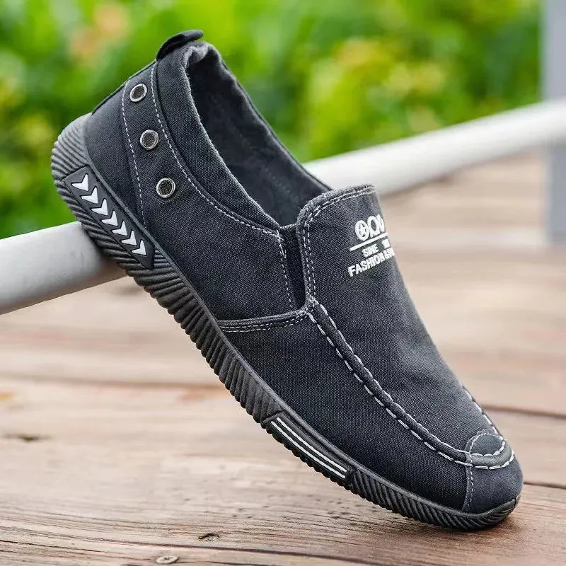 Stylish Men's Canvas Slip-On Sneakers